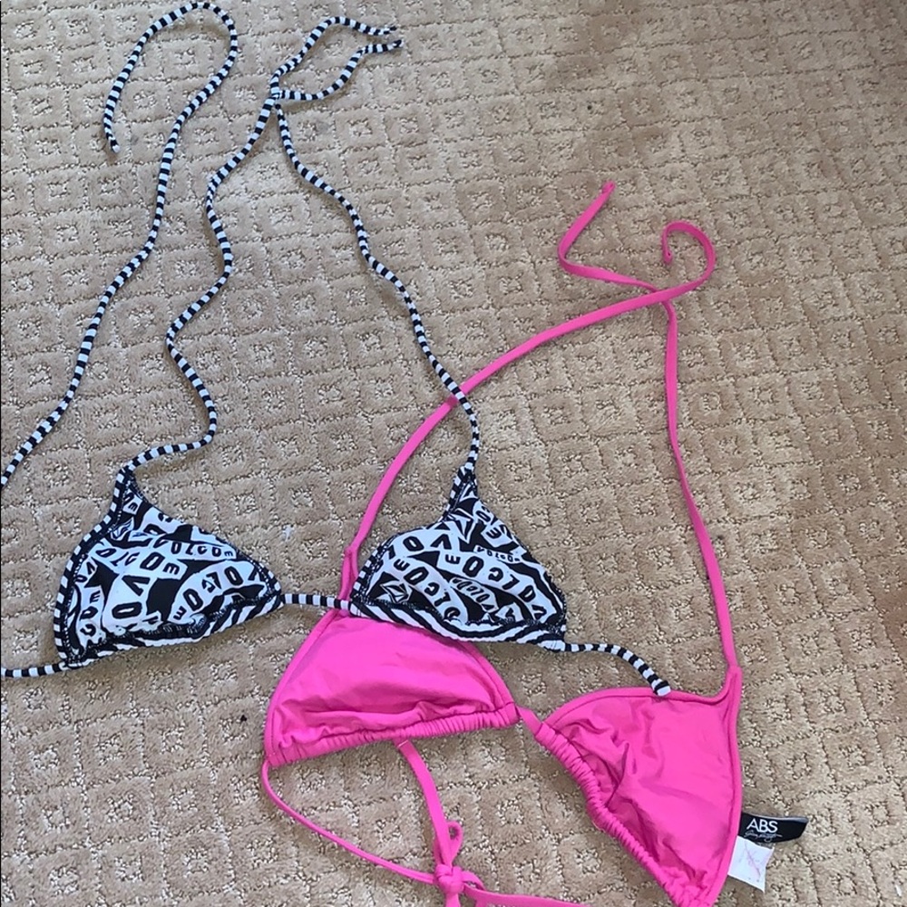 two bikini tops !!